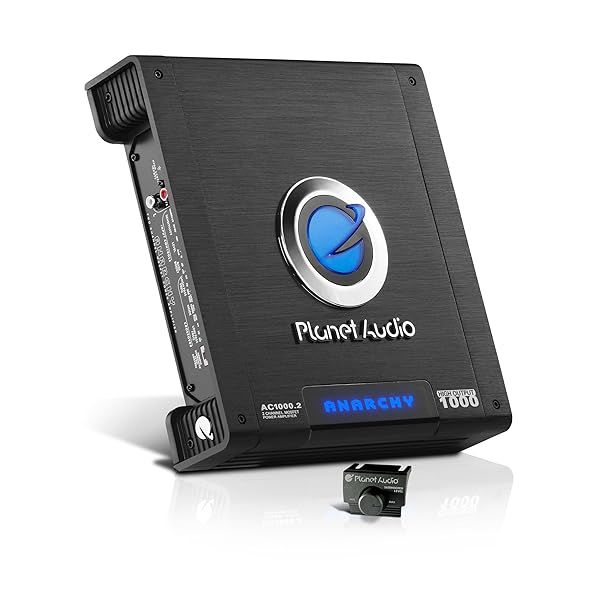 Planet Audio AC1000.2 Anarchy Series: 1000W Class A/B Car Amplifier for Powerful Bass & Versatile Hookup