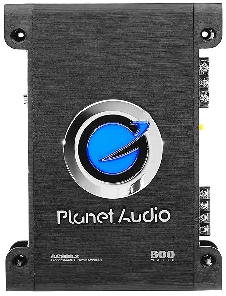 Planet Audio AC600.2 Car Amplifier: 600W Class A/B, 2-4 Ohm Stable, Full Range, Bridgeable Power for Ultimate Sound