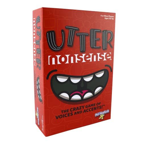 PlayMonster Utter Nonsense: Fun Family Game of Voices & Accents for Ages 8+, 4-20 Players - Perfect for Game Night!