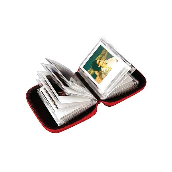 Polaroid Go Pocket Photo Album in Red - Holds 36 Go Photos | Perfect for Polaroid Go Format