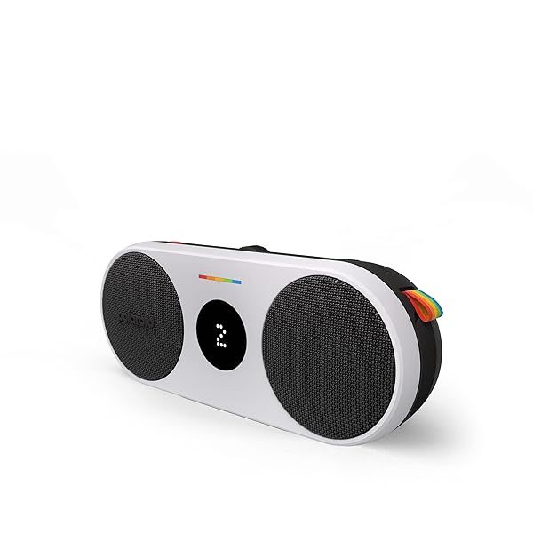 Polaroid P2 Music Player: Powerful Black Bluetooth Speaker with Dual Stereo Pairing & Rechargeable Battery