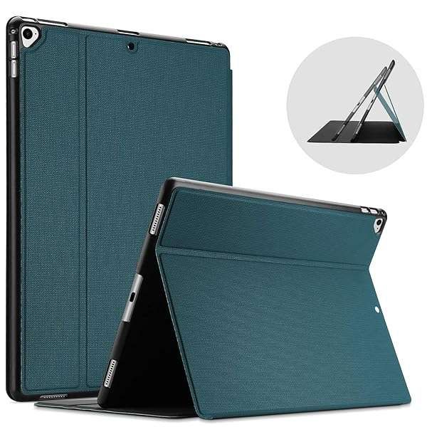 "ProCase Slim Stand Cover for iPad Pro 12.9" (2017/2015) - Teal Protective Folio Case for 1st & 2nd Gen Models"