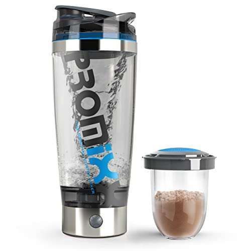 Promixx Pro Shaker Bottle iX-R Edition: Rechargeable, BPA-Free 20oz for Smooth Protein Shakes & Supplement Storage