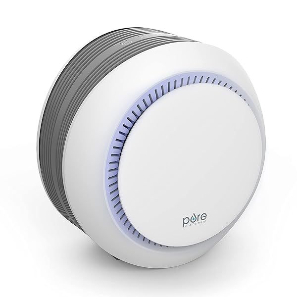 Pure Enrichment PureZone Halo Air Purifier: 2-Stage Filtration for Smoke, Dust & Pet Hair - Compact & Stylish for Any Room