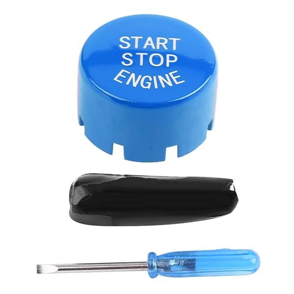 Push Switch Button & Engine Cover for F30 G/F - One-Button Start with Start&Stop (Blue) | Upgrade Your Car's Style