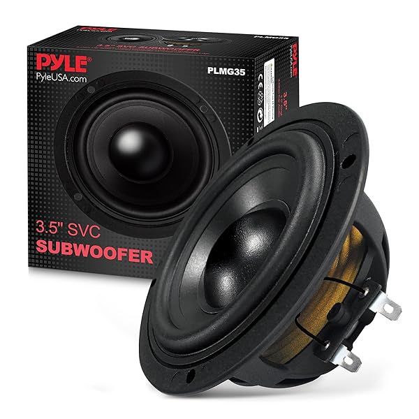 Buy Pyle 3.5'' Single Voice Coil Car Subwoofer - 20W 4-Ohm for Custom Audio in Cars & Trucks - PLMG35