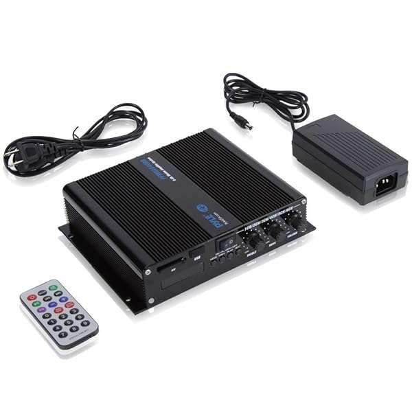 Powerful Pyle 6-Channel Marine Amplifier: 600W RMS, Bluetooth, LCD Screen & Full Range Stereo