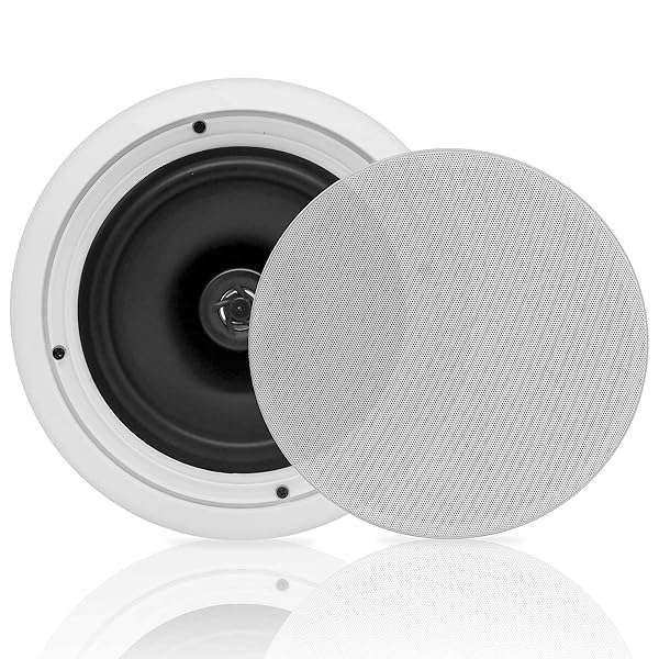 Buy Pyle 8'' 2-Way Midbass Woofer Speakers - In-Wall/In-Ceiling System with 250W Peak Power & 50Hz-20kHz Response