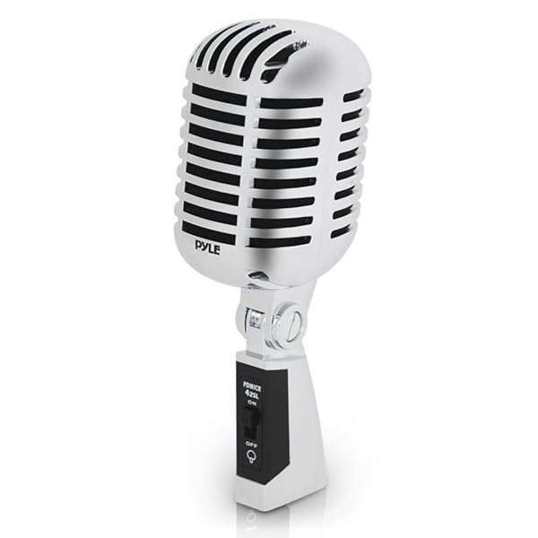 Buy Pyle Classic Retro Dynamic Vocal Microphone - Vintage Cardioid Mic for Live & Studio Use - XLR Cable Included