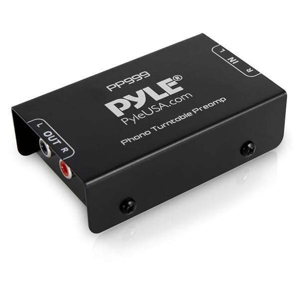 Buy Pyle Phono Turntable Preamp PP999 - Low Noise Mini Stereo Preamplifier with RCA Input/Output, 12V DC Adapter - Black