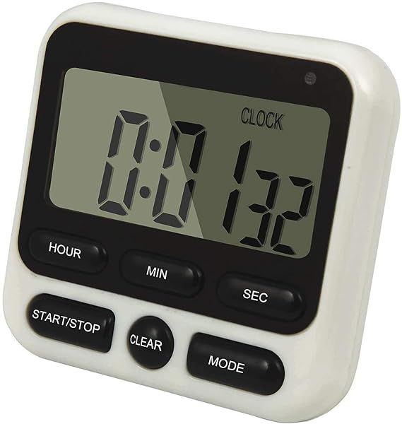 QUMOX Large LCD Digital Kitchen Timer - 24-Hour Countdown Alarm Clock with Magnetic Backing