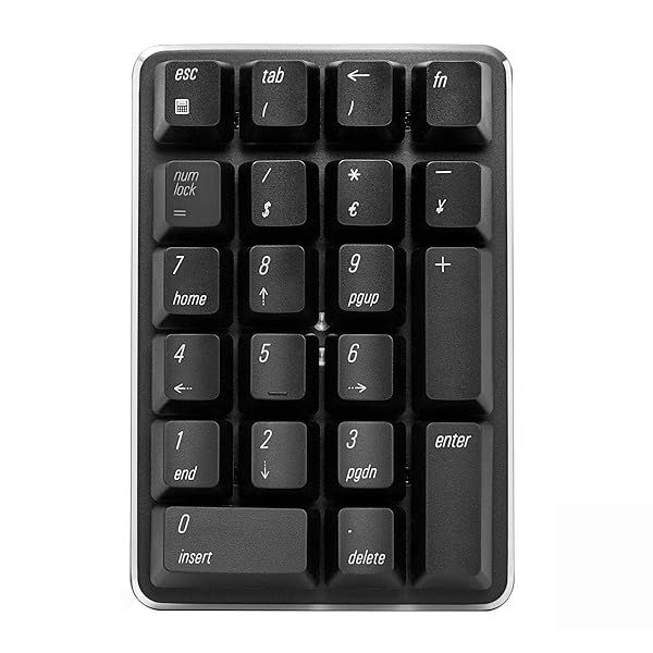 Qisan Mechanical Numeric Keypad: GATERON Red Switch 2.4G Wireless 21-Key Mini Numpad for Gaming - Portable Black Layout