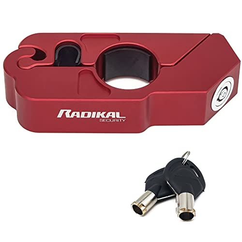RADIKAL RK538R Motorcycle Handlebar Lock: Ultimate Anti-Theft Grip Lock for Scooters, Mopeds, and E-Bikes