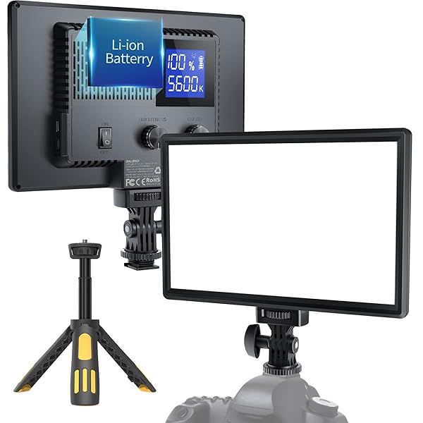 RALENO LED Video Light: 4000mAh, CRI>95, 3200K-5600K for Photography & Live Streaming