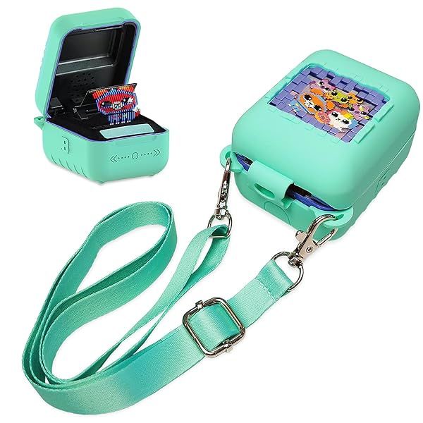 RAWECUD Silicone Case for Bitzee Digital Pet - Protective Green Holder for Interactive Toy & Accessories