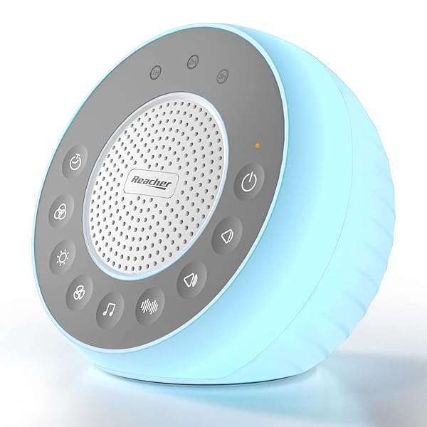 REACHER R2 White Noise Machine: 31 Soothing Sounds & Night Light for Baby Sleep & Nursery - Perfect for Kids & Adults