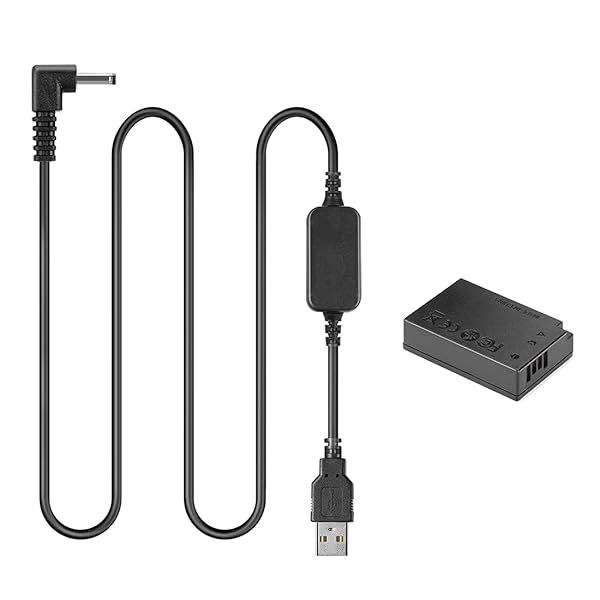 Raeisusp CA-PS700 USB Cable & DR-E17 Dummy Battery for Canon EOS M3, M5, M6 - Not for M50