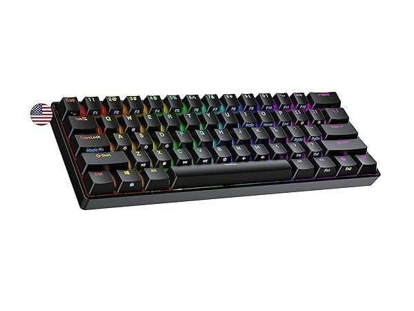 Ranked S60 Supernova: Hot Swappable 60% Mechanical Gaming Keyboard with RGB Backlit for PC/Mac Gamers