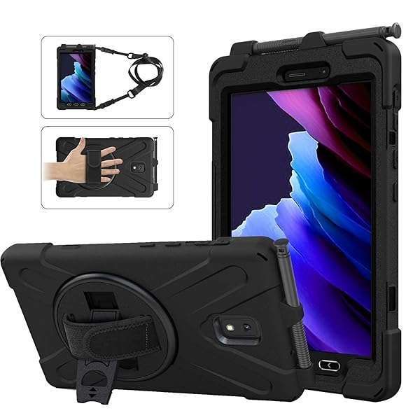 "Rantice Samsung Galaxy Tab Active3/Active5 Case with 360 Stand & Straps - Durable Protection for 8" Tablets (2020/2024)"