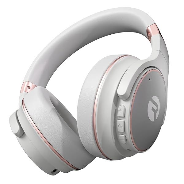 Raycon Everyday Wireless Over Ear Headphones: Noise Cancelling, 38H Battery, IPX4, Rose Gold