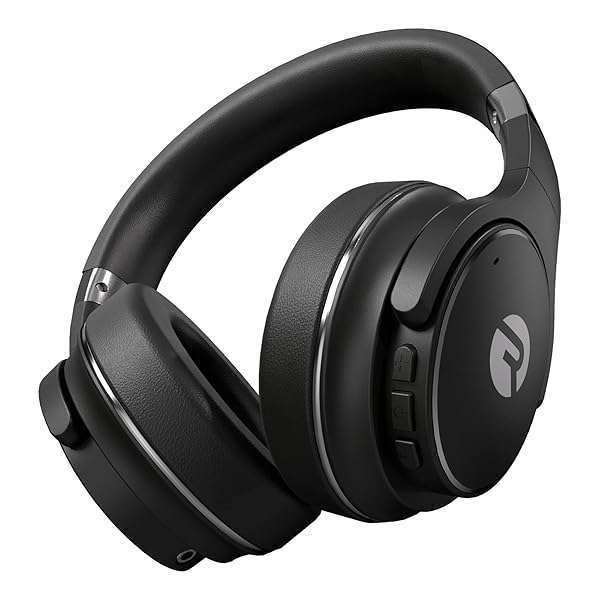Raycon Everyday Wireless Bluetooth Over-Ear Headphones: ANC, 40H Battery, IPX4 Water-Resistant, Built-in Mic - Black