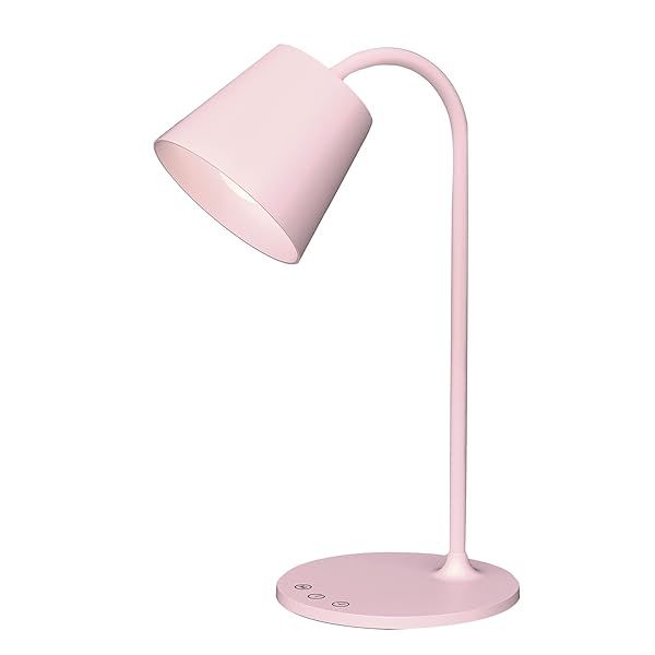 "Realspace Kessly 17"H Pink LED Desk Lamp with USB Port - Stylish & Functional Lighting Solution"
