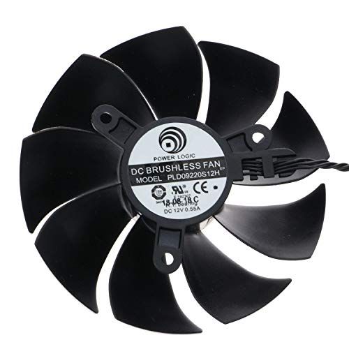 Right Cable 8.5cm Cooling Fan for EVGA RTX 2060/2070/2080/2080 Ti - 4pin 12V PLD09220S12H