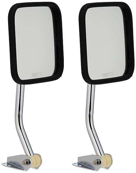 Rugged Ridge Chrome Door Mirror Kit for 1955-1986 Jeep CJ-5/CJ-6/CJ-7/CJ-8 Scrambler | Model 11010.01