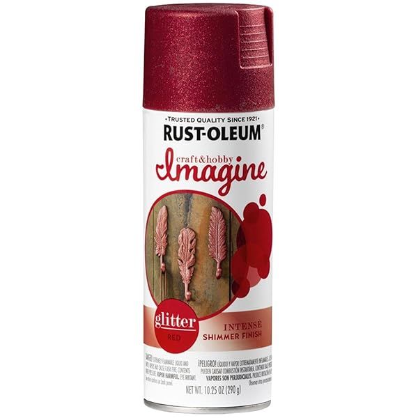 Rust-Oleum Imagine Glitter Spray Paint in Red - 10.25 oz for Craft & Hobby Projects