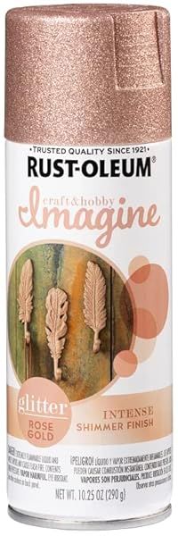 Rust-Oleum Imagine Glitter Spray Paint in Rose Gold - Perfect for Crafts & Hobbies, 10.25 oz