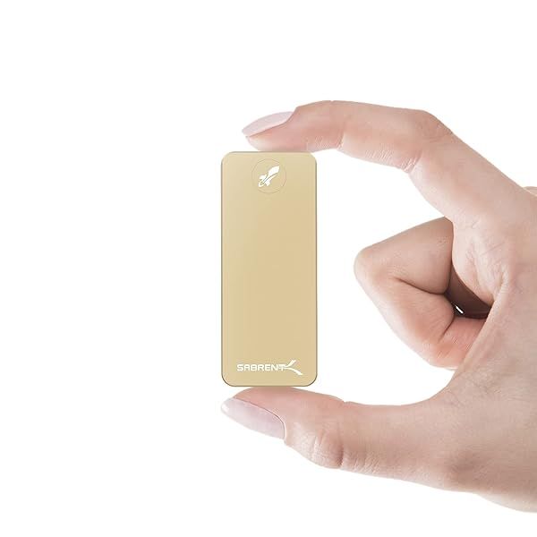 SABRENT 1TB Rocket Nano Gold SSD - Fast External Aluminum Storage Solution