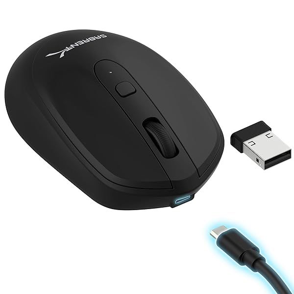 Buy SABRENT 2.4GHz Rechargeable Wireless Mouse - Adjustable Resolution MS-RCWM for Ultimate Comfort