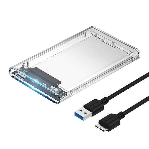 "SABRENT 2.5" SATA to USB 3.0 External Hard Drive Enclosure - Tool-Free, SSD Optimized, UASP SATA III Support (EC-OCUB)"