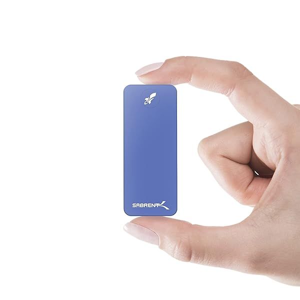 SABRENT 512GB Rocket Nano External SSD (Blue) - Fast, Compact, Durable Storage Solution