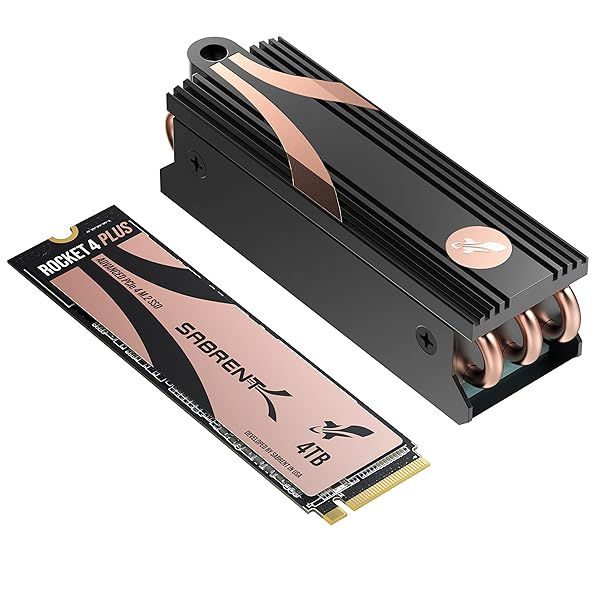 Buy SABRENT Rocket 4 Plus 4TB SSD - PCIe Gen 4 NVMe M.2 with Heatsink for Extreme Speed & Heat Management