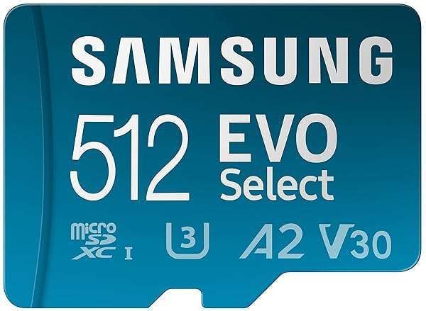 Buy SAMSUNG EVO Select 512GB Micro SD Card + Adapter - Fast 130MB/s for Android, Tablets & Nintendo Switch - UHS-I, U3, A2, V30