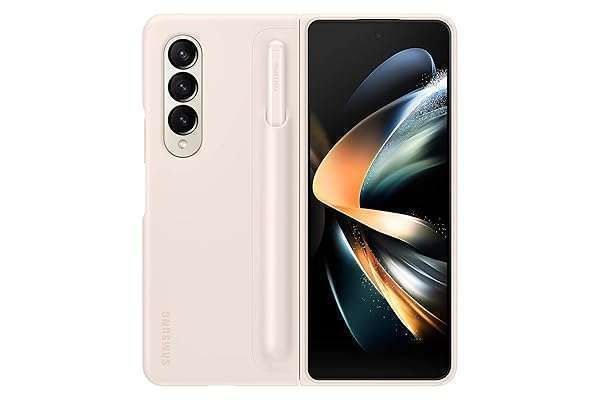 Buy SAMSUNG Galaxy Z Fold4 Standing Cover with S Pen Holder - Protective Case with Kickstand for Hands-Free Viewing, Sand Color