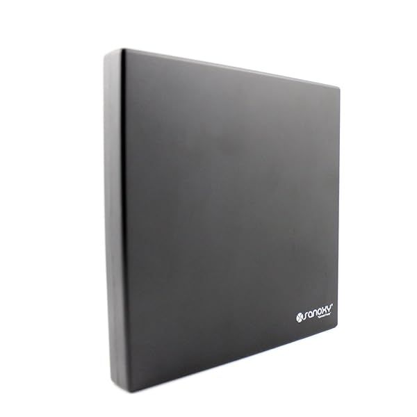 SANOXY Portable USB 2.0 Slim External DVD ROM CD-RW Drive - Fast Read & Write (Black)