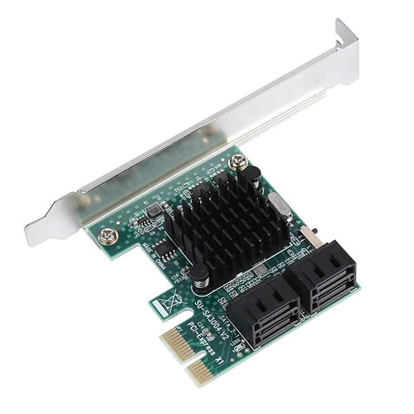 Upgrade Your Storage: SATA 3.0 4 Port PCIe Controller Card - 6Gbps, Plug & Play, Fits 2U/4U Brackets