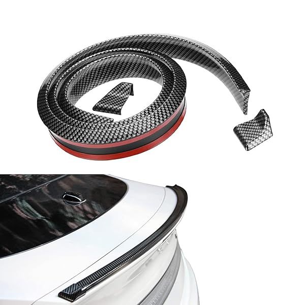 SCITOO 59'' Carbon Look Universal Rear Trunk Spoiler Wing for Enhanced Aerodynamics