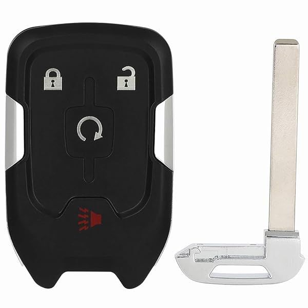 SCITOO Keyless Entry Remote Fob Shell Case Replacement for GMC Denali XL 2017-2020 - 4 Button Uncut Key, FCC 13584513