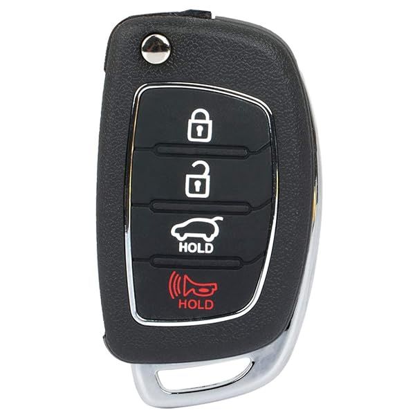 SELEAD Flip Key Fob for 2015-2017 Hyundai Sonata - 4 Button Keyless Entry Remote, US Stock