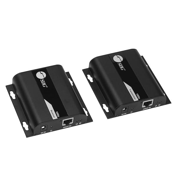 SIIG 1080p HDMI Extender Over IP - 394ft HDMI Ethernet Extender with IR, HDCP, TX & RX Balun Kit (CE-H26T11-S1)