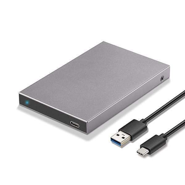 "SSK Aluminum 2.5" USB C 3.1 Gen 2 Hard Drive Enclosure for SATA HDD/SSD - UASP Compatible with PS4, Xbox, WD, Seagate"