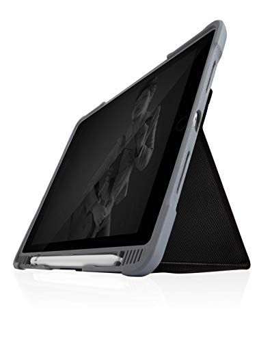 STM Dux Plus Duo Case for iPad 9th/8th/7th Gen - Ultra-Protective, Water-Resistant, Auto Wake/Sleep, Apple Pencil Holder - Black