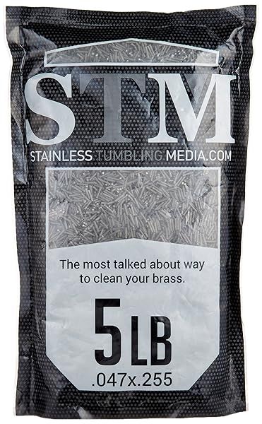 STM Stainless Tumbling Media 5 lbs - Ideal for Ammo Reloading, Cleaning & Polishing Supplies