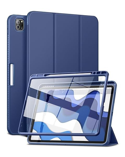 "Buy SURITCH iPad Pro Case 12.9" with Screen Protector & Pencil Holder - Lightweight Leather Cover for 6th/5th/4th/3rd Gen - Blue"