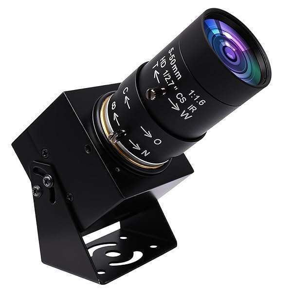SVPRO 8MP USB Webcam with 10X Zoom & Varifocal Lens - Plug & Play UVC Camera for Laptop & PC