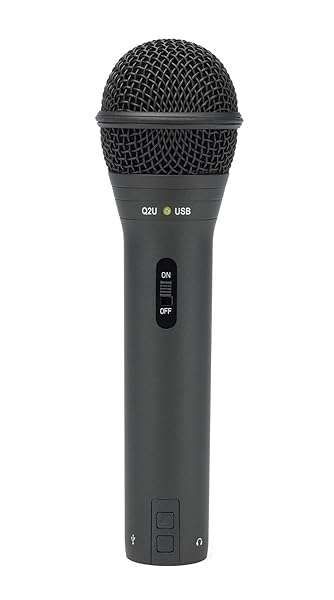 Samson Q2U USB/XLR Dynamic Microphone Pack for Recording & Podcasting - Black
