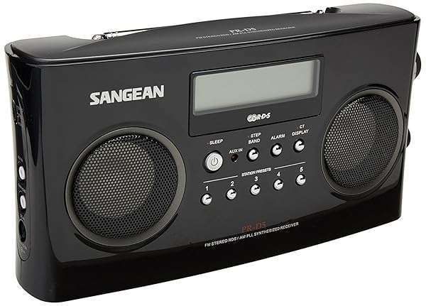 Buy Sangean PR-D5BK Portable AM/FM Radio with Digital Tuning & RDS - Best Black Radio for Clear Sound